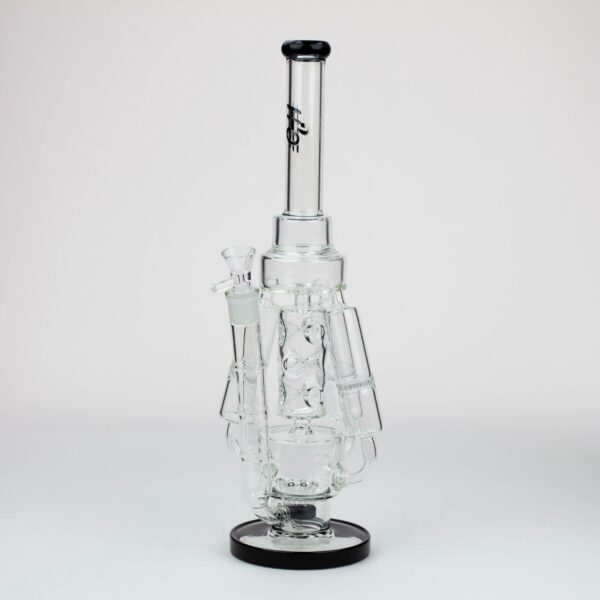 17" H2O Three Honeycomb silnders glass water recycle bong [H2O-25]_5