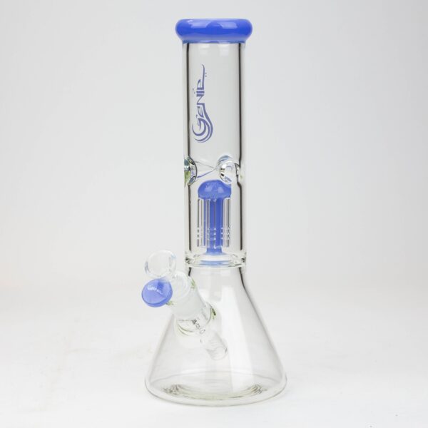 12" Genie-Tree arms color accented glass water bong_8