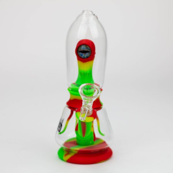 WENEED®- 7" Silicone Monster Double Filter bong_8