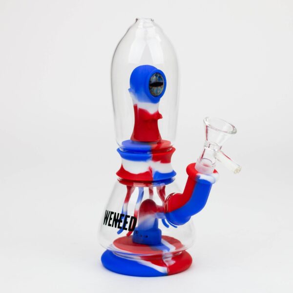 WENEED®- 7" Silicone Monster Double Filter bong_3