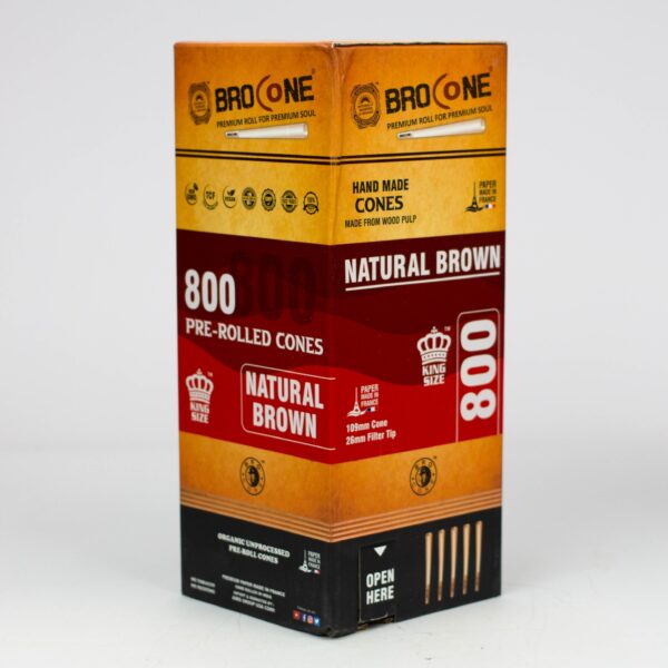 Brocone - Natural Brown King Size Pre-Rolled cones Tower 800_1