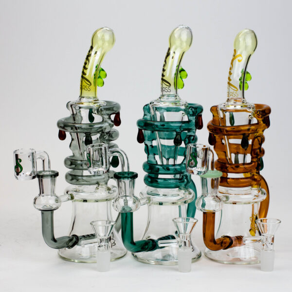 9.5" SOUL Glass 2-in-1 recycler bong [S2064]_0